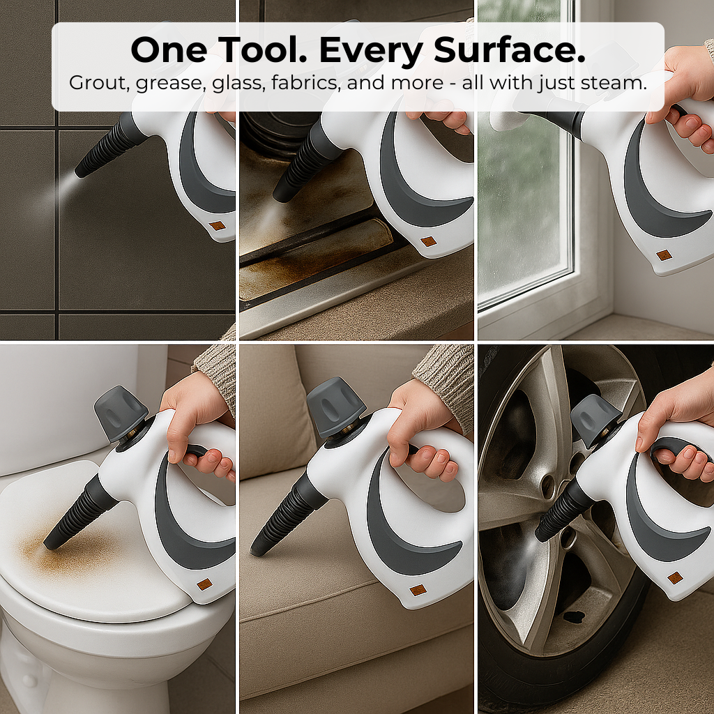 PureJet Steam Pro™ — 12 Bonus Accessories for Whole-Home Deep Cleaning