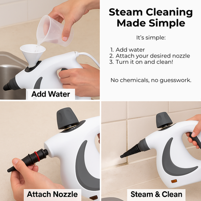 PureJet Steam Pro™ — 12 Bonus Accessories for Whole-Home Deep Cleaning