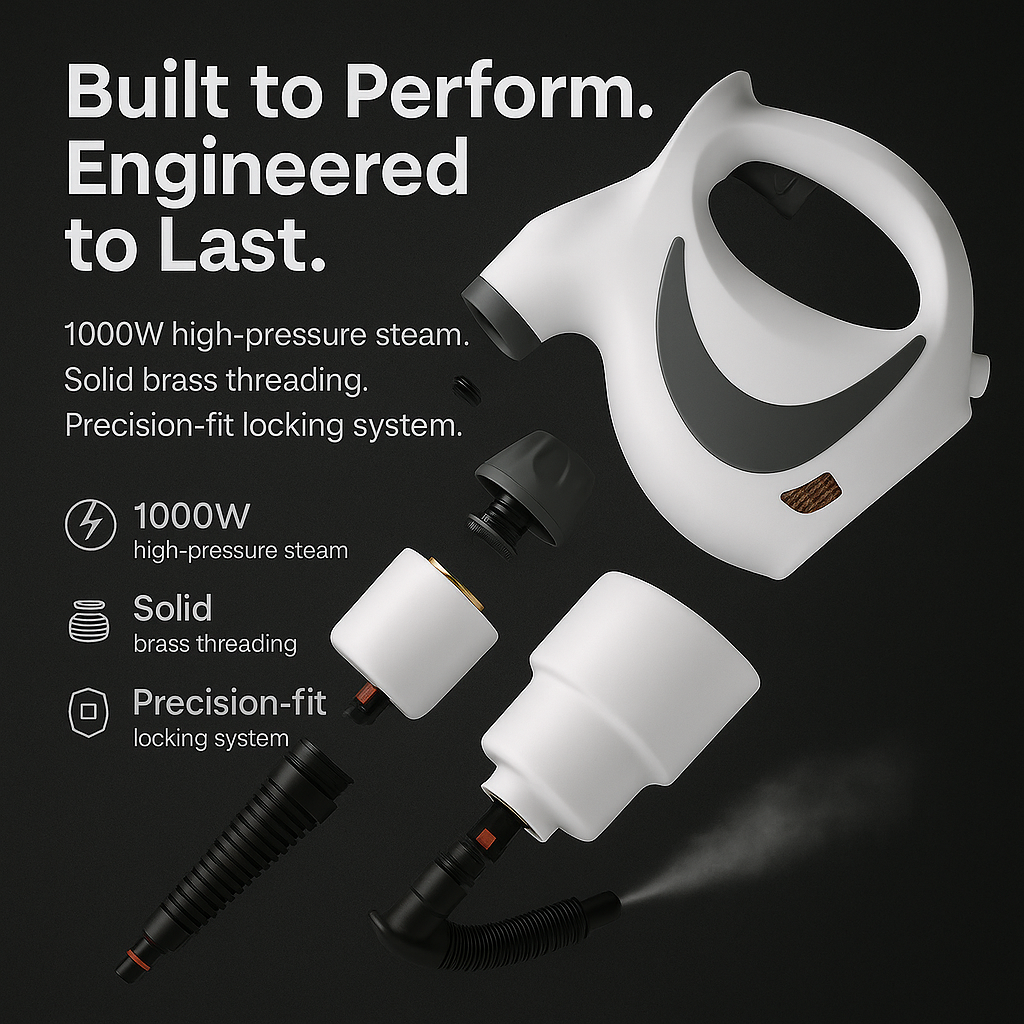 PureJet Steam Pro™ — 12 Bonus Accessories for Whole-Home Deep Cleaning